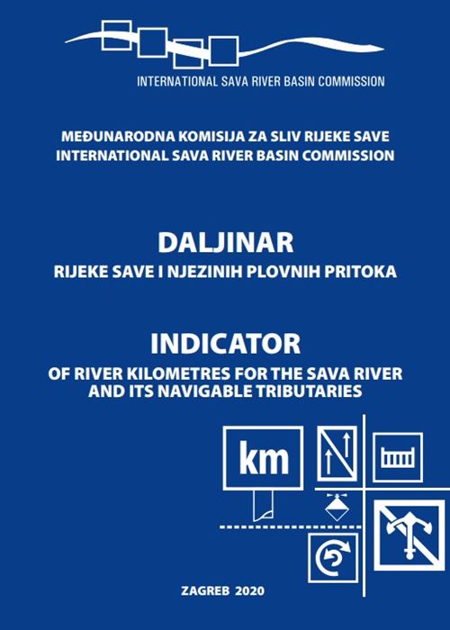 Indicator of the Sava river kilometres